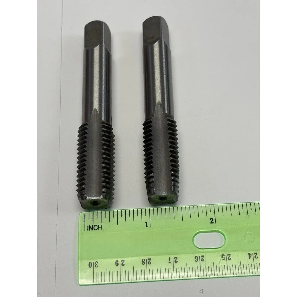 2 Pc M6 x 2 Metric Hand Thread Tap Set Machine Tool Steel Internal Threading